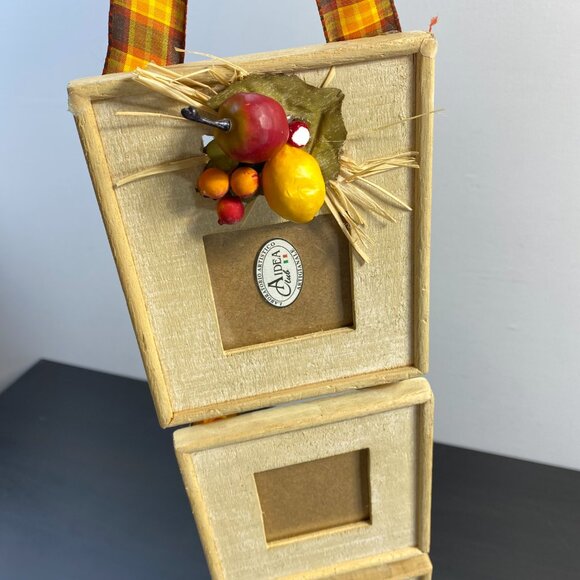 Triple Wooden Picture Frame, Wall Hanging Mirror Frame, Three Vertical Photo Fra - Picture 2 of 10